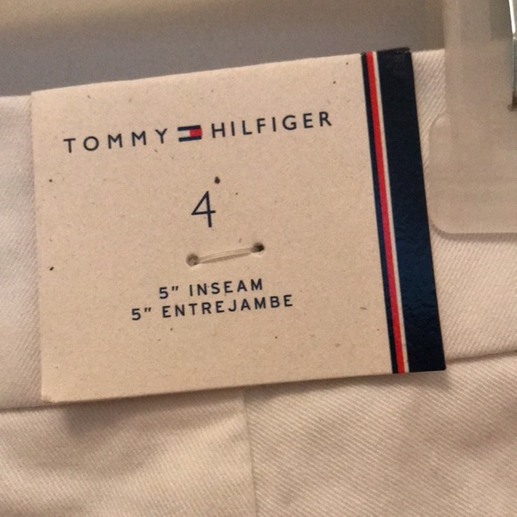 Tommy Hilfiger white 5" inseam white cotton shorts - Picture 4 of 6